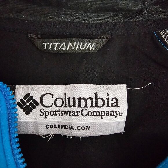 Columbia Titanium Soft Shell Zip Up Blue Jacket Coat - Picture 2 of 14